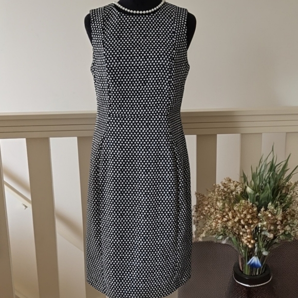Calvin Klein | Black White Glen  Plaid Design Sheath Dress - Picture 1 of 10